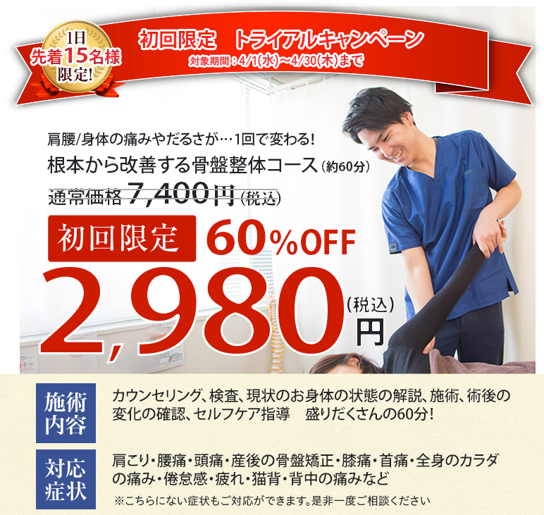 2026年4月の初回限定60%OFF キャンペーン